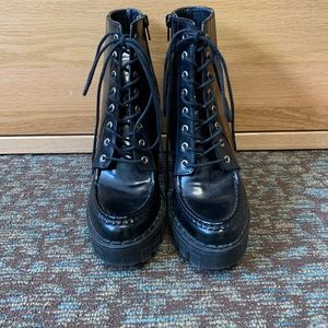Zara 4-inch Heeled Military Style Boots